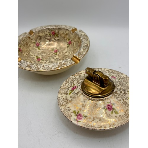 136 - Royal Winton Table Lighter And Ashtray , 6