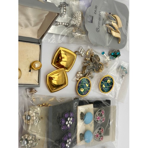 402 - A Large Collection Of Vintage Clip On Earrings.