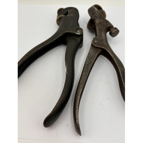 417 - Pair Of Vintage Hand Tools , One Military Stamped 1944.