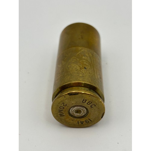 428 - Trench Art Lighter With Shell Dated 1941.