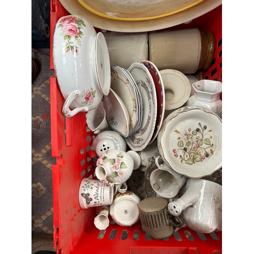 233 - Large Selection Of Mixed Crockery Vases ETC