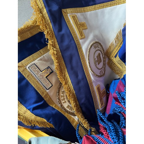 200 - Large Quantity Of Masonic Aprons And Sashes