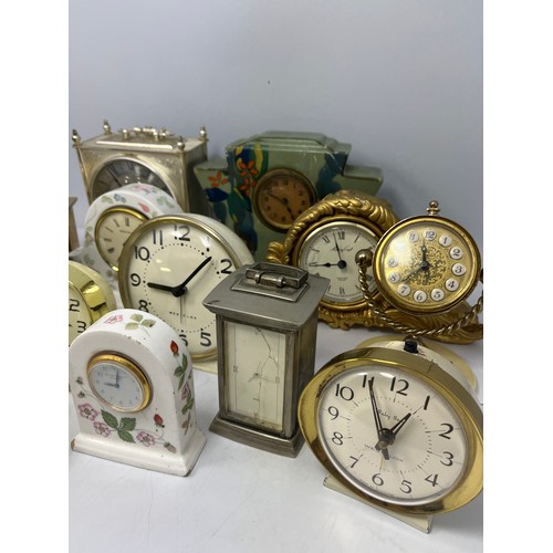 203 - 12 Assorted Bedside And Mantle Clocks