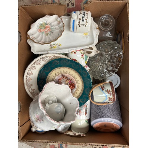 235 - 2 Large Boxes Of Assorted Crockery To Include Golden Wedding Teapot ETC