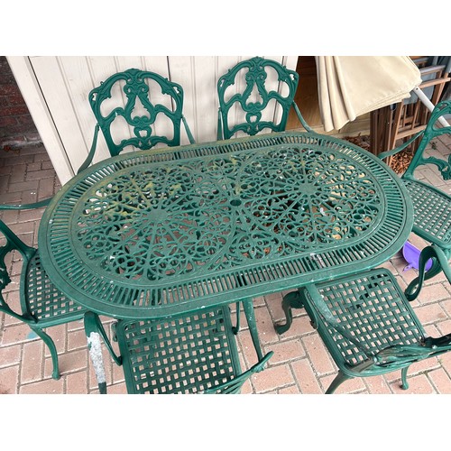 386 - Metal Garden Table and Chairs One Chair AF