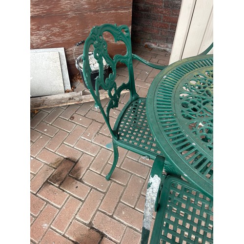 386 - Metal Garden Table and Chairs One Chair AF