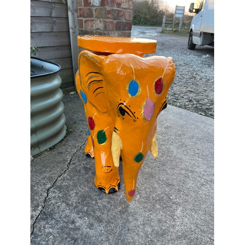 505 - Large Hand Made Paper Mache Elephant Standing 22”.