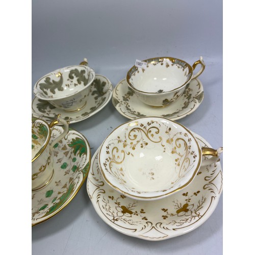 8 - Four Cabinet Cups And Saucers By  Rockingham.