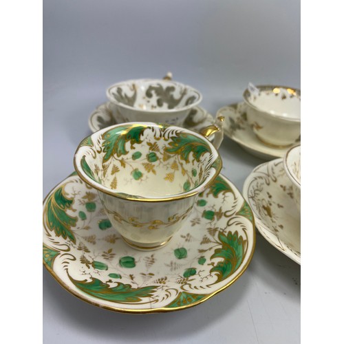 8 - Four Cabinet Cups And Saucers By  Rockingham.