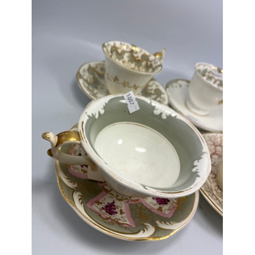 9 - Four Cabinet Cups And Saucers By  Rockingham.