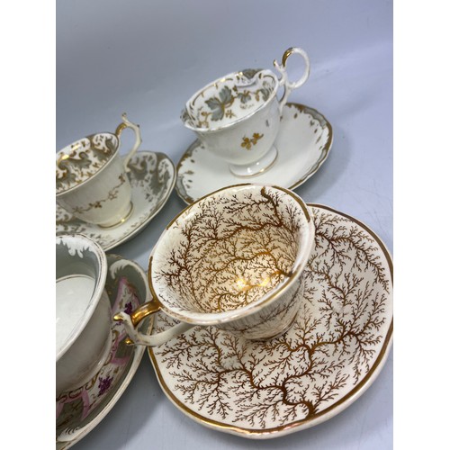 9 - Four Cabinet Cups And Saucers By  Rockingham.