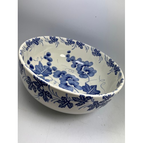 11 - Large Floral Bowl By Pier 1, 10