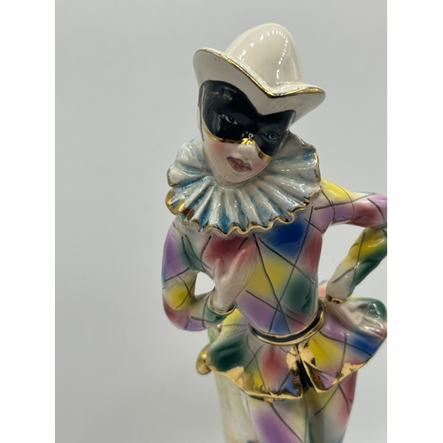 28 - Made In Italy Masquerade Ceramic Figure Standing 12”