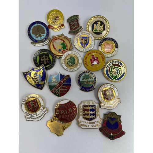 29 - Variety Of 20 Bowling Related Pin Badges.