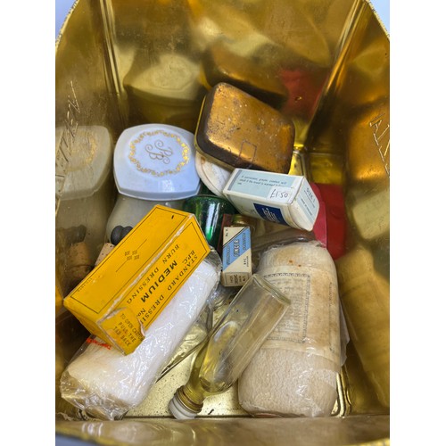 653 - Tray Of Vintage First Aid Kit Supplies.