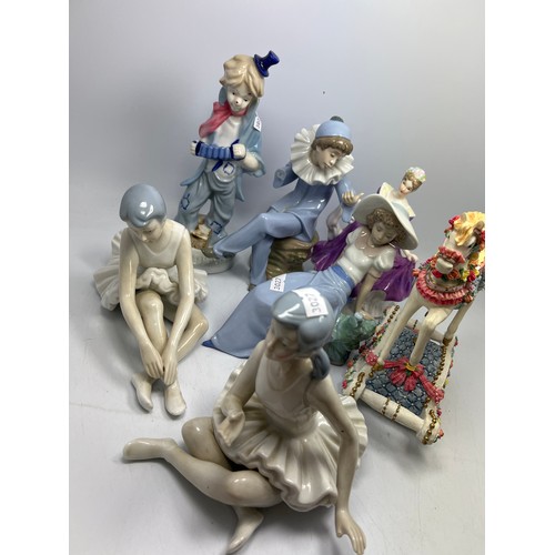 654 - Various Ceramic Figures Including Nao , Leonardo Collection Etc. Some Damaged.