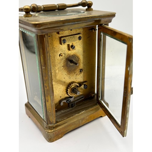 58 - Vintage Brass  Carriage Clock , 5