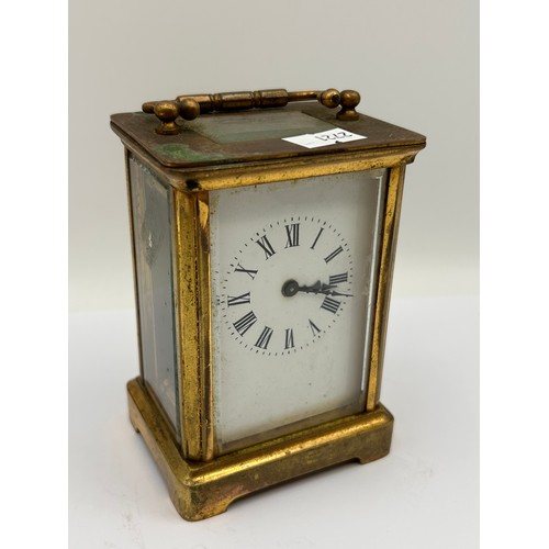 61 - Vintage Brass  Carriage Clock , 5