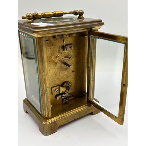 60 - Vintage Brass  Carriage Clock , 5