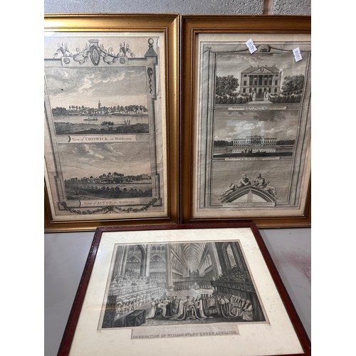 205 - Three Architectural Prints/Litho? Largest Pair 16