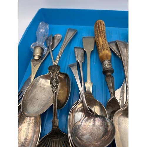 200 - Tray Of Vintage Flatware.