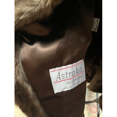 231 - Faux Fur Coat Size 10 By Astraka Of London.