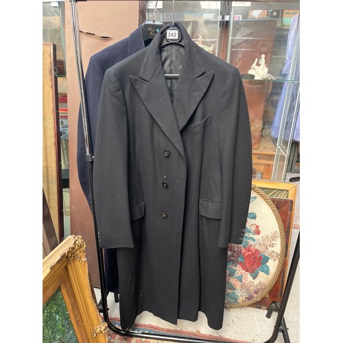 242 - Two Gents Tailored Full Length Wool Coats, Medium To Large