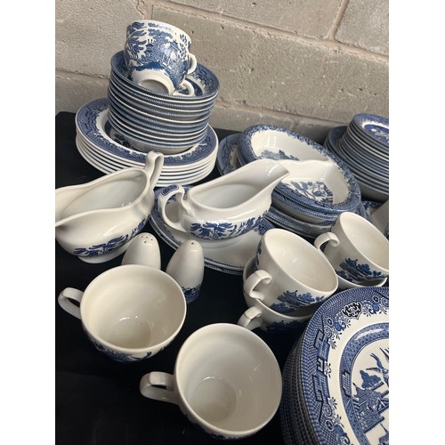 14 - Large Quantity Of Blue And White Crockery By Churchill England