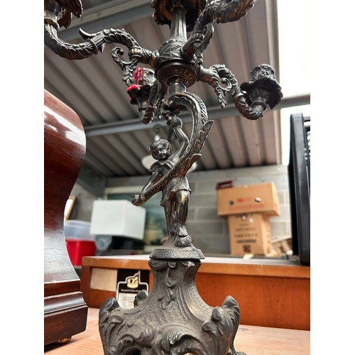 216 - Fabulous Brass/Bronze Cherub Candelabra , 19