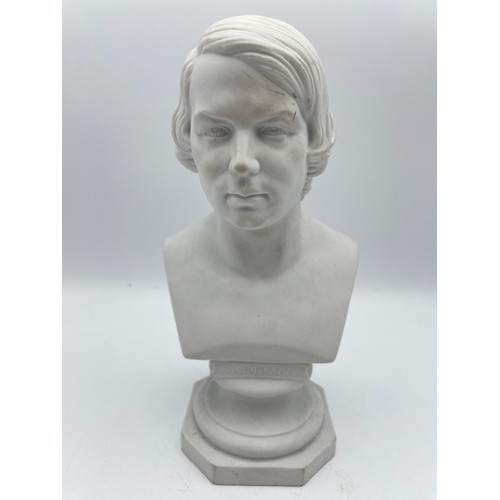 225 - Signed Ceramic Bust ‘Schumann’ 8” High. Made In GDR.