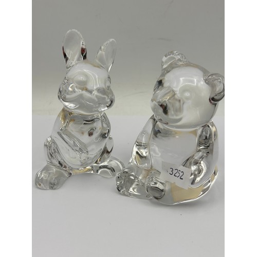 Bohemia Lead Crystal Rabbit And Bear 4