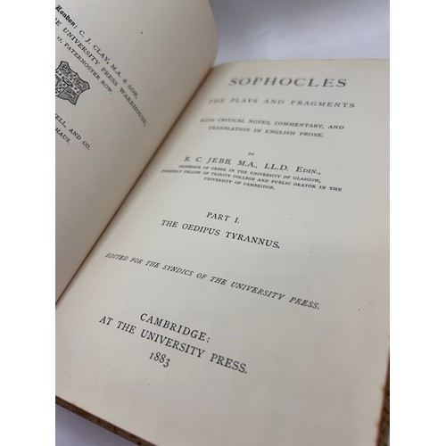 97 - Copy Of Sophocles ,Jebb , Ivorine? Cover . 1883.