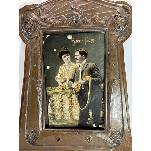 101 - Art Nouveau Copper Picture Frame 9