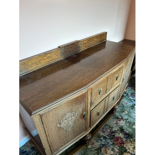 252 - Early 20th Century Sideboard With Carved Drawers 59 x 22 x 43