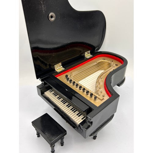 217 - Miniature Grand Piano And Stool, 7