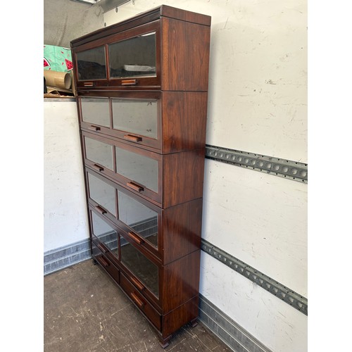 256 - Globe Wernicke ? Barrister Bookcase 74 x 12 x 44 , 6 Sections inc Bottom Drawer.