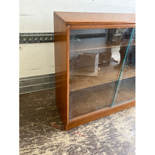 269 - Glass Fronted Bookcase 36 x 33 x 12