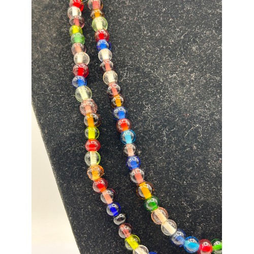 230 - Vintage Coloured Glass Bead Necklace