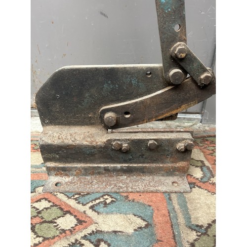 22 - Vintage Metal Cutter, Unreadable Makers Mark.