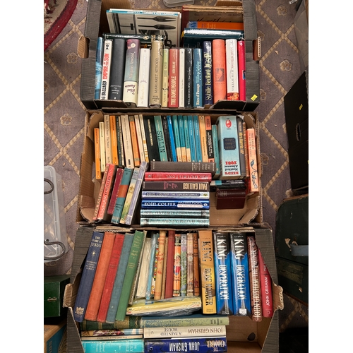 448 - Three Trays of Various Fiction and Non Fiction Books