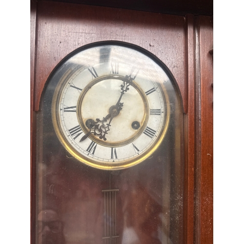 1 - Charming Wall Hanging Clock With Key 36 X 14”