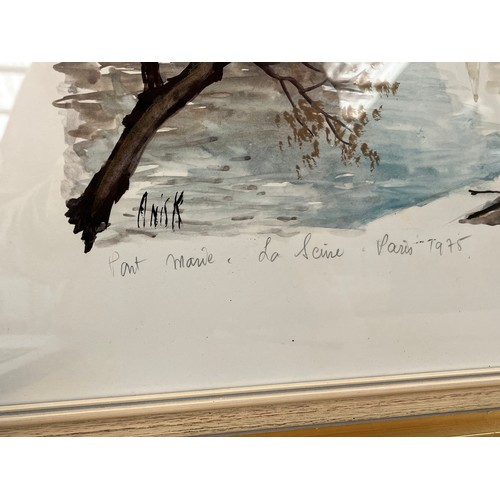 54 - Framed Print Depicts The Pont Marie France, 1975 24