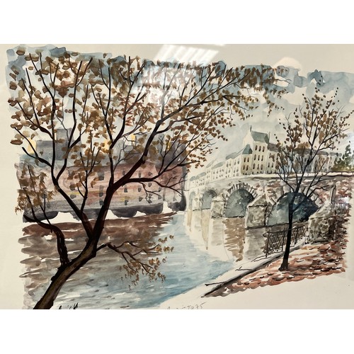 54 - Framed Print Depicts The Pont Marie France, 1975 24