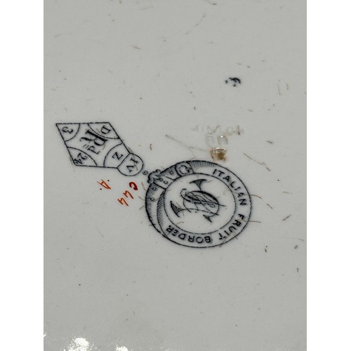 45 - Set Of Eight Antique Minton Plates , Italian fruit Design , 10