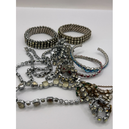 A Collection of Mid-20th Century Rhinestone Costume Jewellery