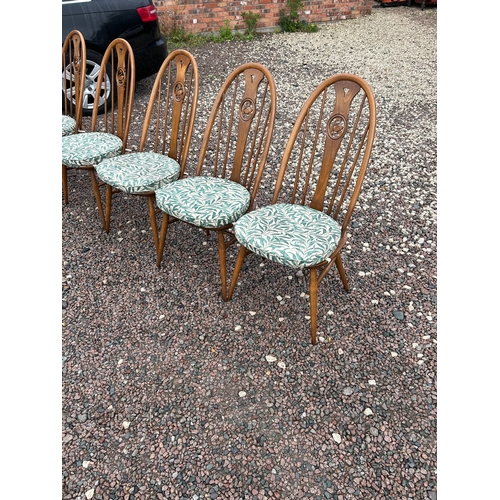 33 - A Set of Six Ercol Mid-20th Century Windsor-Style Dining Chairs