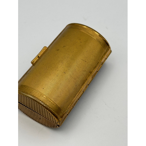 cigarette holder clip Cigarette Case Box Metal Retro 85mm King Size (18-20 Capacity) Sturdy  Double Sided Spring Clip Open Pocket Holder Vintage Golden