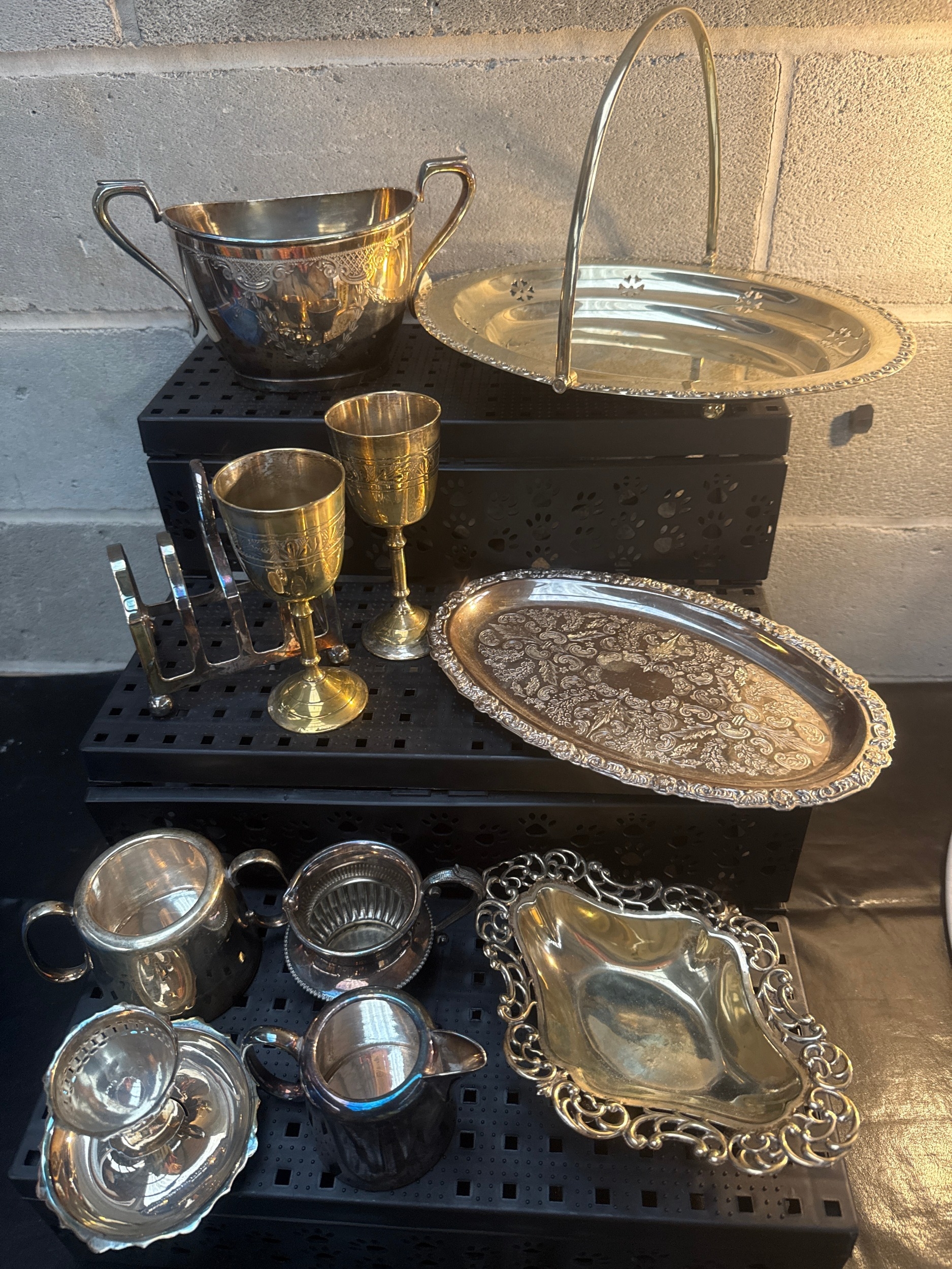 A Collection of Silver-Plated Tableware and Decorative Items