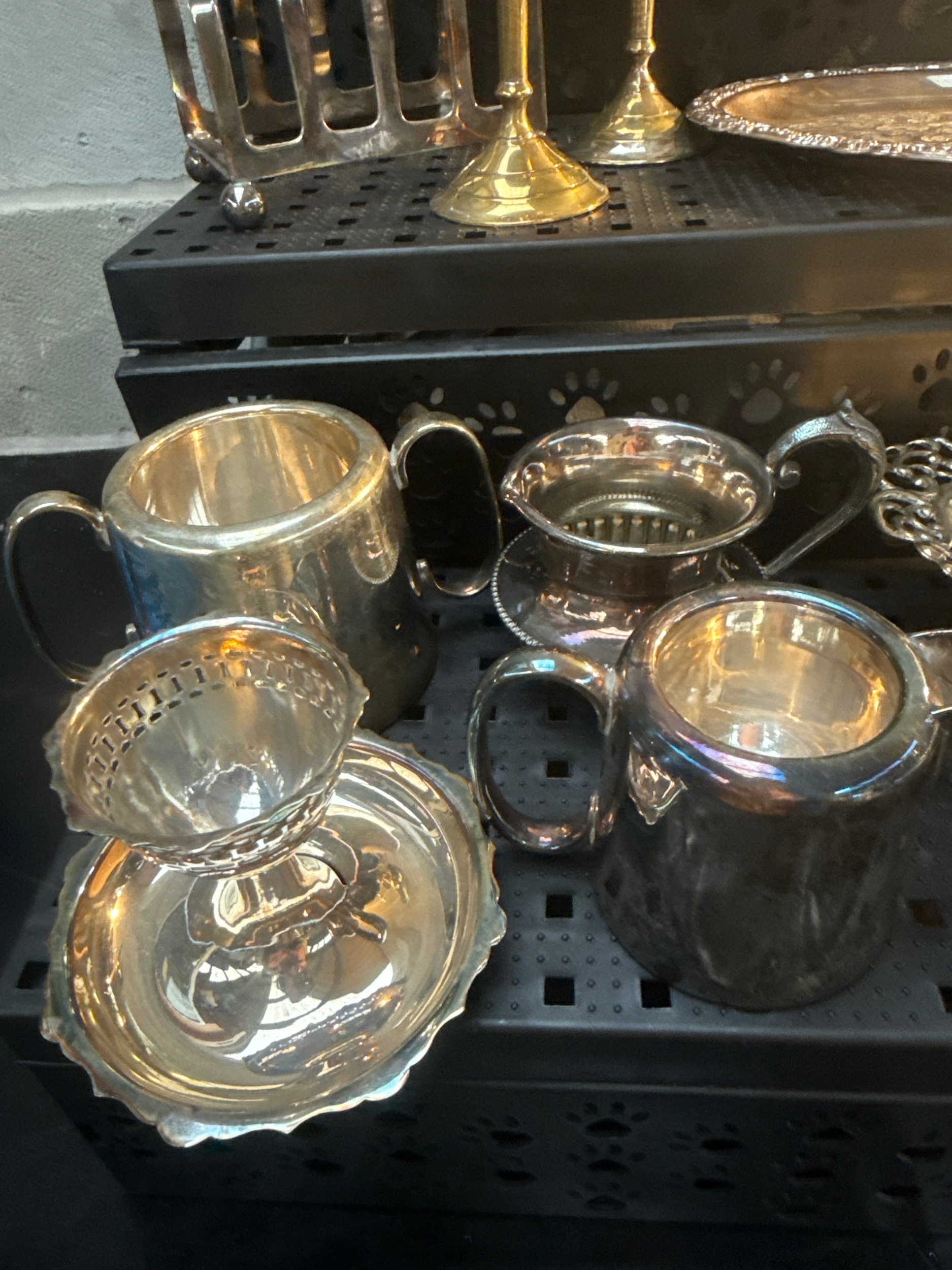 A Collection of Silver-Plated Tableware and Decorative Items