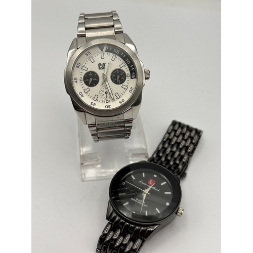 83 - A Pair of Men's Wristwatches: Caterpillar Gripper and Luis Cardini , Running